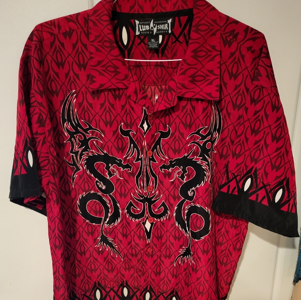 Dragon Vintage Button Down Club Shirt Steve & Barry Size XL
